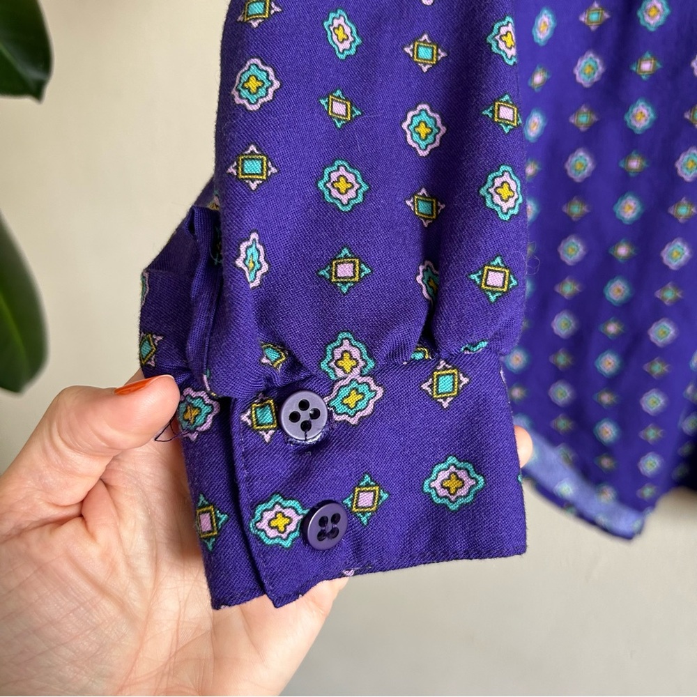 Vintage Patterned Flannel Button Down - image 5